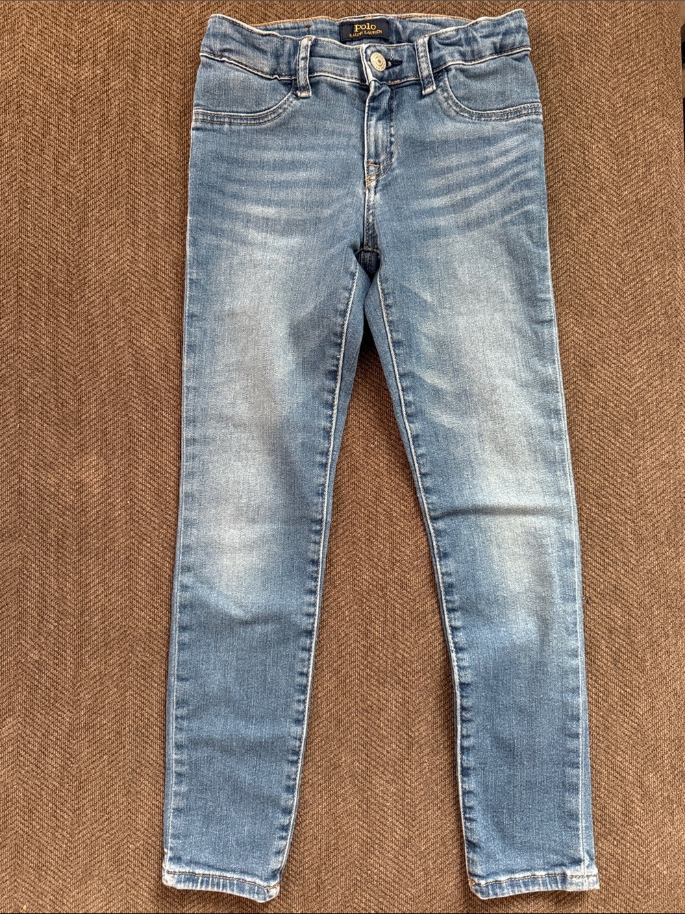 Polo by Ralph Lauren GIRLS Light Wash Skinny Jeans - Blue